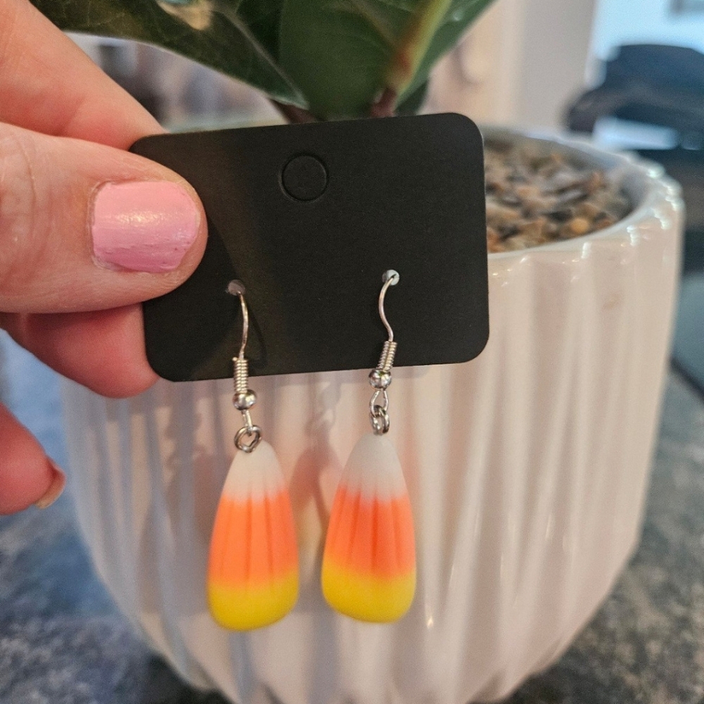 Candy Corn Drop Earrings